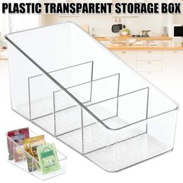 Storage Bottles 4 Layers Food Containers Pantry Organiser Desktop Transparent Kitchen For PET Refrigerator Makeup Box Spice Pouches