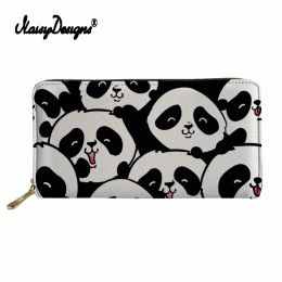 Wallets Noisydesigns Women Waterproof Coin Purses Cartoon Girls Mini Purses& Wallets Panda Print Men PU Leather Wallet Passport holder