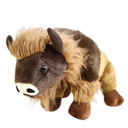 Manufacturer Customised bull stuffed animals lifelike soft children's gifts Buffalo plush toys children's gifts