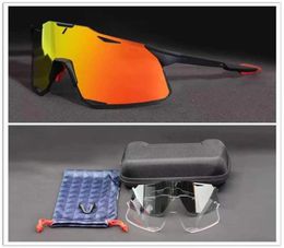 100 brand S5 Eyewear Cycling Glasses Polarised Sports Outdoor bike Sunglasses women men UV400 bicycle goggles with case5770974