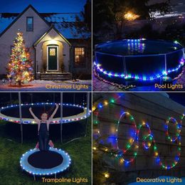 Strings Solar Tube Rope Lights Waterproof 50LEDs Fairy Strip Light Holiday Lighting