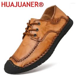Casual Shoes Outdoor Men Soft Handmade Men's Leather Loafers Fashion Sneakers Business Male Flats