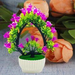 Decorative Flowers Simulation Bonsai Realistic Faux Flower Arrangement Beautiful Fake Lilies