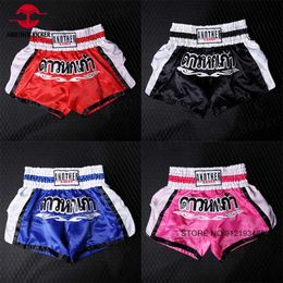 Men's Shorts Muay Thai Shorts Satin Kick Boxing Training Pants Men Women Children Grappling Thaiboxing Kickboxing Shorts Muaythai Fight Wear T240419