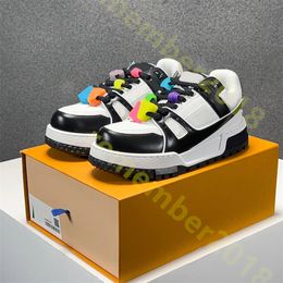 Luxury brand casual shoe designer Trainer Maxi small fat Ding men and women sneakers Fashion leather donkey brand double sneakers B22 R49