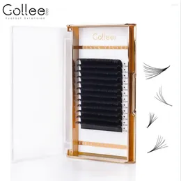 False Eyelashes Gollee Easy Fan Black Velvet Eyelash Extensions Volume Lash Lashes Individual Extension Same Length Row