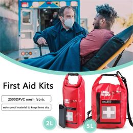 First Aid Supply New 2L/5L Portable Waterproof First Aid Bag Outdoor Camp Emergency Kits Case Only For Home Car Travel Fishing Hiking Sports d240419