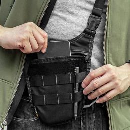 Wallets Tactical Shoulder Bag Concealed Underarm Hidden Sling Bag Molle Edc Pack Outdoor Wallet Phone Key Carry Pouch Anti Theft Bag