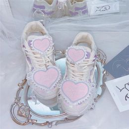 Casual Shoes Muffin Peach Purple Sweet And Cute