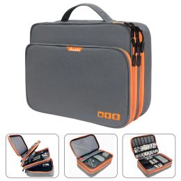 Bags Three Layer Electronic Accessories Organizer Storage Handbag with Front Pocket Travel Cable Organizer Large Capacity for iPad