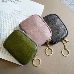 Shoulder Bags Fashion Genuine Leather Short Women Wallet Clutch Coin Purse Card Holder Organiser Mini Zipper Cute Money
