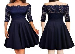 Sell Women Summer Short Lace Casual Cocktail Dresses Robe Retro Casual Party Rockabilly 50s 60s Party Dress1688942