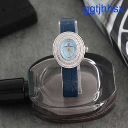 Popular AP Wrist Watch 67395BC Womens Light Blue Plate Original Diamond 18K White Gold Quartz Ladies Watch