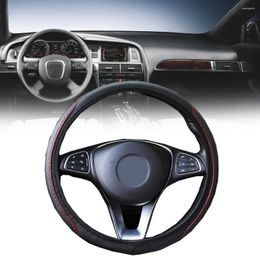 Steering Wheel Covers 1Pc Car PU Leather Elastic Non-slip Breathable Interior Stylish Decor Protect Auto Universal Accessories