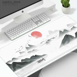 Mouse Pads Wrist Rests Mouse Pad Gamer Chinese Style Landscape Painting XL Custom Large Mousepad XXL Natural Rubber Soft Gaming laptop Mouse Mats Y240419