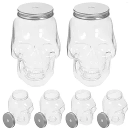 Vases 6 Pcs Waterbottle Halloween Transparent Juice Bottles Portable Packing Modeling Beverage Milk