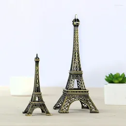 Decorative Figurines Paris Eiffel Tower Metal Crafts Home Decoration Accessories Vintage Figurine Statue Model Bronze Tone Travel Souvenir