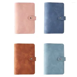 Leather Loose Leaf Bag Cash Envelope Memo Pad Writing Paper Schedule Planner Budget Binder Handbook Students Notebooks