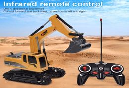 RC Trucks Mini Remote Control Bulldozer 124 Alloy Plastic Engineering Car Dump Truck Crane Excavator Electric Vehicle Toys Gift 26296771