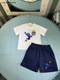 New baby tracksuits boys Short sleeved suit kids designer clothes Size 100-160 CM Basketball Sports Pattern T-shirt and shorts 24April