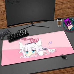 Mouse Pads Wrist Rests Kawaii Pink Kanna Anime Mouse Pad Pc Gaming Accessories Keyboard Laptop Mouse Mat Dywan Gamer Varmilo Completo Big Mousepad Cute Y240419