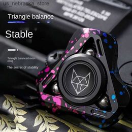 Novelty Games High quality metal Fidget rotator with three leaf creative toy to alleviate ADHD anxiety Q240418