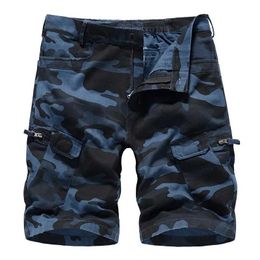 Men's Shorts 2024 Summer Men Camouflage Cargo Shorts Pockets Camo Mens Short Pants Man Pants Overalls Shorts Male Clothing 240419 240419