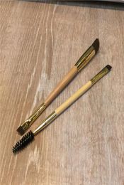 TTSeries Bamboo Frame work doubleended eye brow brush Synthetic Hair for Powder Cream Prodcuts Beauty makeup brushes Blender1755765