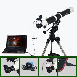 Telescopes 1.25" Telescope Digital Electronic Eyepiece Camera for Astrophotography USB Port 80w Pixel