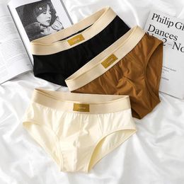 Underpants Men's Sexy Cotton Briefs Breathable Thin Male Shorts Solid Colour Underwear Panties Large Size Soft Comfortable Undies