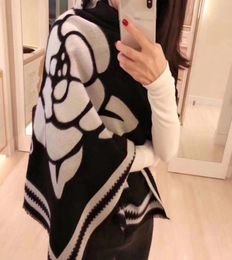 Female Pashmina Scarves Shawl Blanket Ladies Girls Flower letter print Cashmere Scarf Wraps Shawls Poncho Neck Hijab Winter Warm G2214902