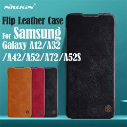 Wallets for Samsung Galaxy A52 A52s A72 A12 A32 A42 5g 4g Flip Case Nillkin Leather Book Case Card Pocket Wallet Flip Cover Phone Bags