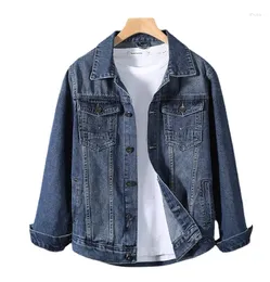 Men's Jackets Spring Retro Denim Jacket Men Loose Casual Breathable Korean Version Of The Trend Handsome Clothes Size 5XL