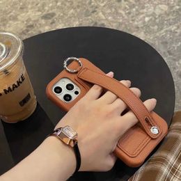 Cell Phone Cases Card Insertion Case 13 Pro iPhone 11 Wrist iPhone 14 iPhone 13 Wrist Strap Phone Case 14 Promax Anti Drop J240418