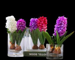 1 PCS Artificial Flower Hyacinth with Bulbs Home Table Bonsai Potted Home Garden Office Decoration Wedding Christmas Decoration7859517