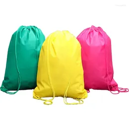 Shopping Bags 500pcs Durable Non Woven Drawstring Backpack Bag With Customized For Package