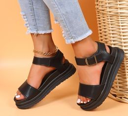 Sandals 2022 Open Toe Flatform Wedges Shoes Woman Summer Beach Sexy Women Plus Size PU Leather Sandalias2095155