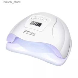 Nail Dryers Nail dryer LED nail lamp UV lamp is used to cure full gel nail polish with motion sensor manipulator and foot therapy salon tool Y240419