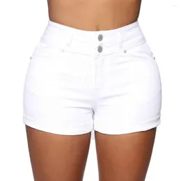 Women's Shorts 2024 Summer Black And White High Waist Denim For Women Fashion Sexy Slim Fit Stretch Jeans S-2XL