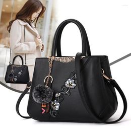 Shoulder Bags Embroidered Women Leather Handbags For 2024 Sac A Main Ladies Hand Bag Female Versatile