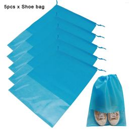 Shopping Bags 5pcs Multifunctional Suitcase Storage Organizer Drawstring Closure For Travel Gym Men Women Neat Kids Waterproof Shoe Bag