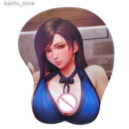 Mouse Pads Wrist Rests League of Legends Jinx Final Fantasy NieR Automata YoRHa No.2 Sexy Anime Pad Game Mouse Pad 3D Silicone Wristband Y240419