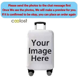 Customise Your Image / Name / Luggage Cover Travel Accessories Elastic Suitcase Protective Covers Anti-dust Case Cover 240418