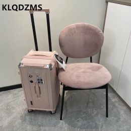 Luggage KLQDZMS Highend Luggage Password Case Silent Universal Brake Wheel Trolley Bag Checkin Box Ladies Large Capacity Suitcase