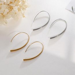 Dangle Earrings Fashion Stainless Steel Thin Line Fish Geometric U-Shape Women Simple Earring Drop Female Party Gift