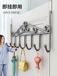 Kitchen Storage Hook Behind The Door No Need To Punch Holes Wall Hanging Clothes Hanger Artefact Rack