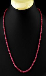 2x4mm Natural Faceted Brazil Red Ruby Abacus Gemstone Beads Necklace 18039039 AAA6734795