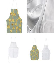 Kitchen Aprons Sublimation Blanks DIY Oil Proof Antifouling White Canvas Uniform Scarf 70x48 CM Printing Women Men New Arrival 89e6123698