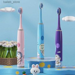 Toothbrush s electric toothbrush color cartoon ultrasonic s soft hair cleaning brush (without batteries) Y240419
