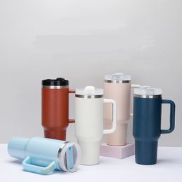 40 oz Tumbler With Handle Insulated Tumblers With Lid, Leak Proof Stainless Steel Thermal Cup Insulated Water Bottle Travel Mug Cup